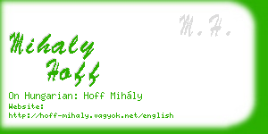 mihaly hoff business card